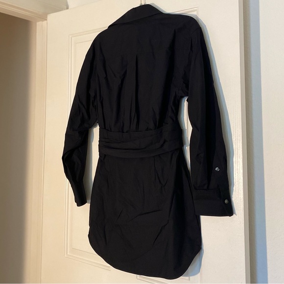 EUC ALEXANDER WANG Women's Cross-Front Shirt Dress $395 4 - Picture 6 of 11